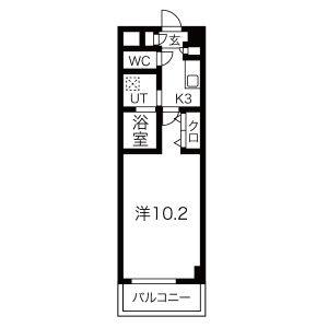1K 間取り図