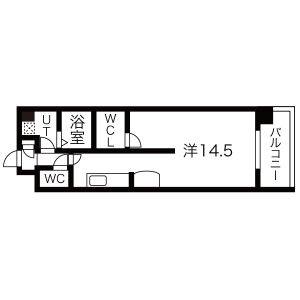 ワンルーム 間取り図