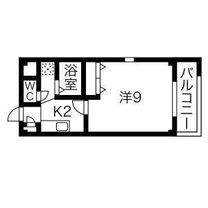 1K 間取り図