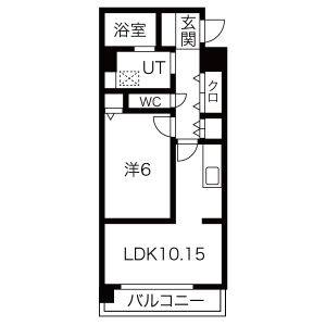 1LDK 間取り図