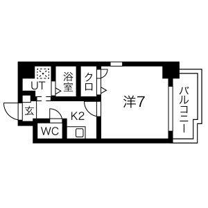 1K 間取り図