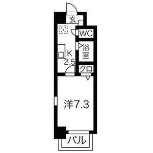 1K 間取り図
