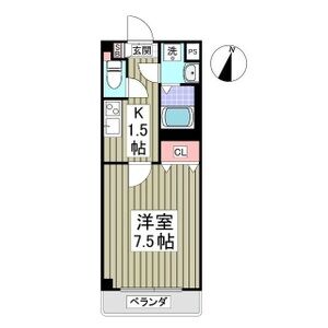 1K 間取り図