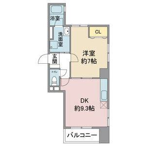 1LDK 間取り図