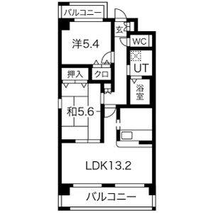 2LDK 間取り図