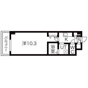 1K 間取り図