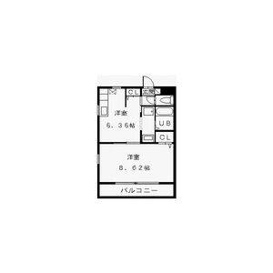 1DK 間取り図