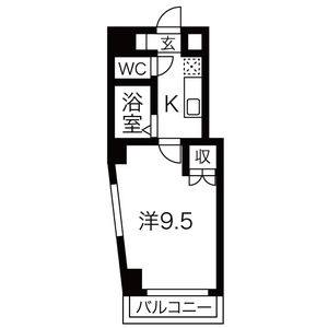 1K 間取り図