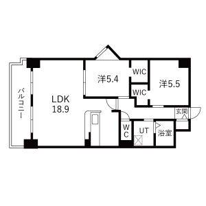 2LDK 間取り図