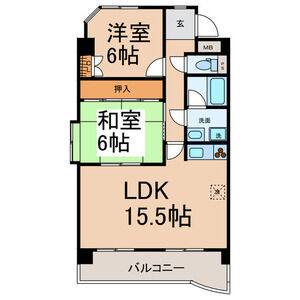 2LDK 間取り図
