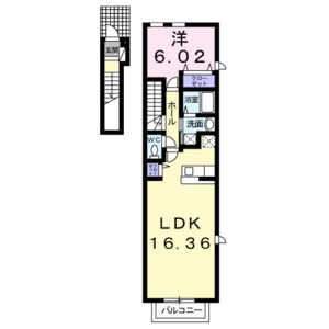 1LDK 間取り図