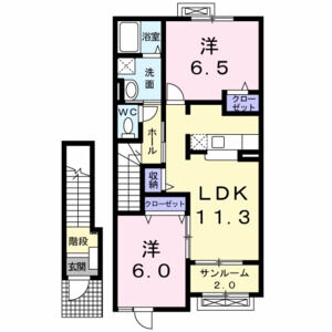 2LDK 間取り図