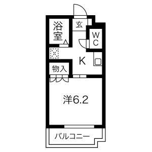 1K 間取り図