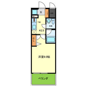 1K 間取り図
