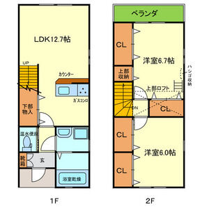 2LDK 間取り図