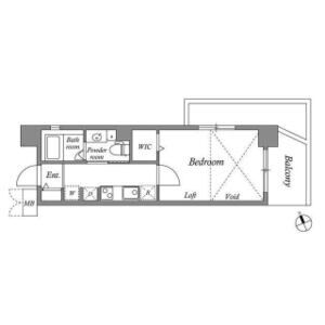 1K 間取り図