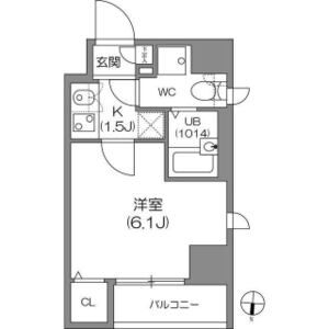 1K 間取り図