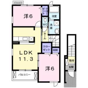 2LDK 間取り図