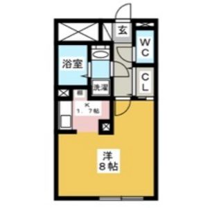 1K 間取り図