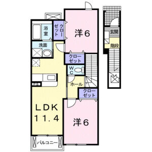 2LDK 間取り図
