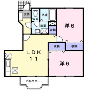 2LDK 間取り図