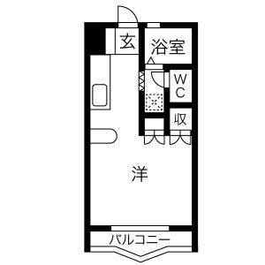1K 間取り図
