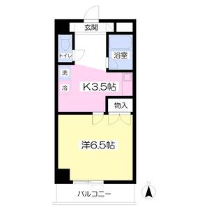 1K 間取り図