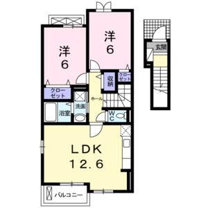 2LDK 間取り図
