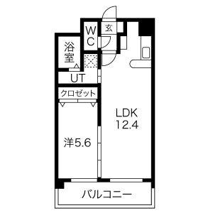 1LDK 間取り図