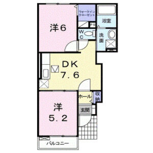2DK 間取り図