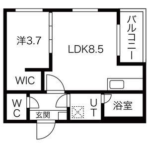 1LDK 間取り図