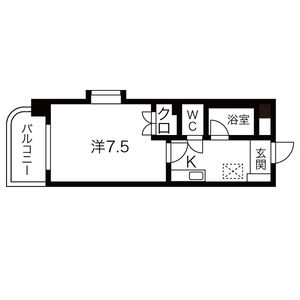 1K 間取り図
