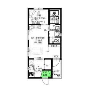 ワンルーム 間取り図