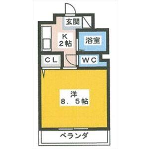 1K 間取り図