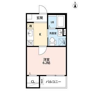1K 間取り図