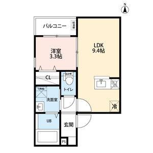 1LDK 間取り図