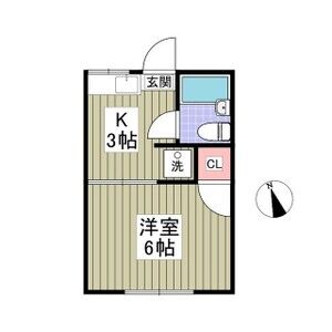 1K 間取り図