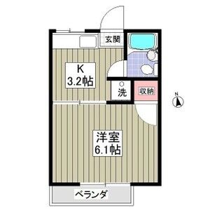 1K 間取り図