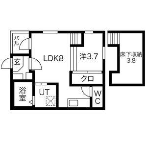 1LDK 間取り図