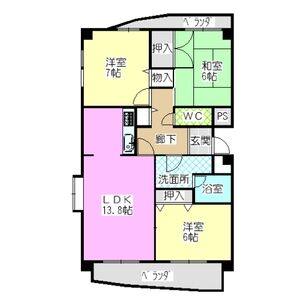 3LDK 間取り図
