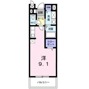 ワンルーム 間取り図