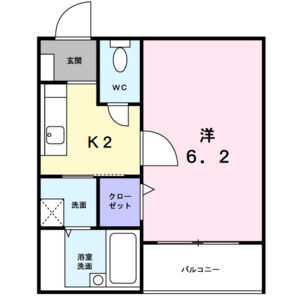 1K 間取り図