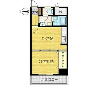 1DK 間取り図