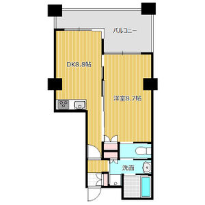 1DK 間取り図