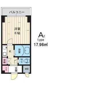 1K 間取り図