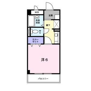 1K 間取り図