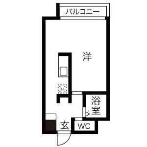 1K 間取り図