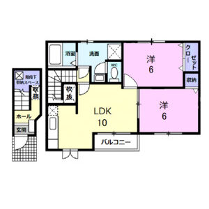 2LDK 間取り図
