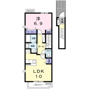 1LDK 間取り図