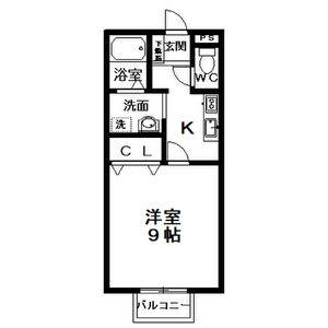 1K 間取り図